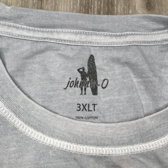 Johnnie-O Gray T Shirt Short Sleeves Crew Neck Pocket Mens 3XLT - Picture 4 of 10